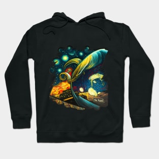 starry night rocketship Hoodie